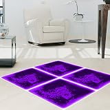 Art3d Liquid Floor Tile 12"x12" Purple Kids Room Play Mat Dance Floor Decor view 2