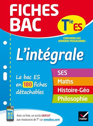 Download Fiches bac L'intégrale Tle ES: le bac ES en 180 fiches de révision PDF