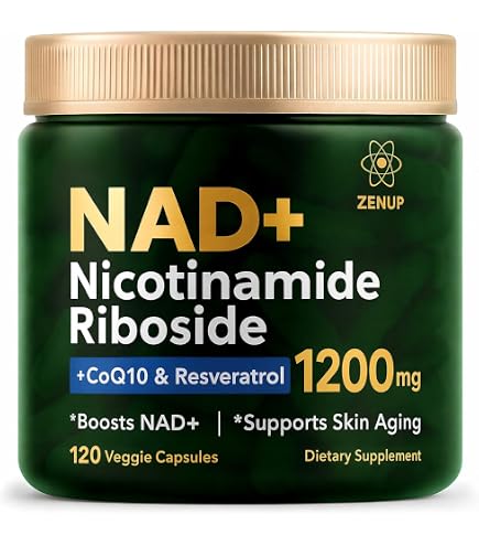 Reus Research NAD+ Nicotinamide Riboside 900mg, Liposomal NAD with Resveratrol, Skin Aging Support Supplement, 80 Capsules : Health & Household