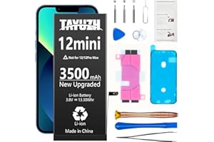 TAYUZH Battery for iPhone 12 Mini Ultra High Capacity Replacement Battery for iPhone 12 Mini A2399 A2400 A2398 A2176 with Professional Repair Tool Kit and Instruction