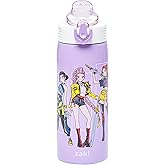 Zak Designs KPop Demon Hunters Sage 19oz Leak-Proof Straw Kids Water Bottle | BPA Free, Insulated Stainless Steel, Cupholder Friendly, Dishwasher Safe, Lid Lock, Handle, For School, Home, Travel, Outdoor