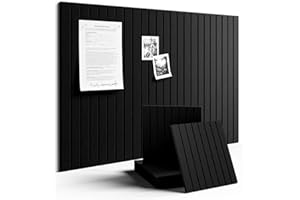 BEFYUS Large Cork Board for Wall 36" x 24" - 6 Pack Large Felt Bulletin Board with Removable Adhesive Tabs,Push Pin Board for