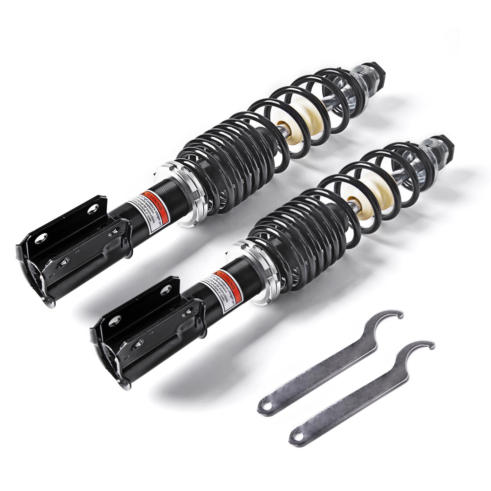 KLV Front Left Right Shocks Absorber Monotube Shocks Set Compatible with 2007 2008 2009 Can-Am Outlander 500 MAX 500 Gas-Powered Dual-Rate Black Springs ATV 706200661 2 pcs