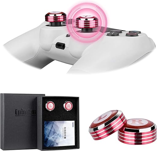 Amazon Co Jp Ps4専用fpsスティック Playstation 4 エイム Aim 狙い 照準合わせ用アシストキャップ 親指グリップ Epindon Cap Con C3 メタル製 レッド 2個セット ゲーム