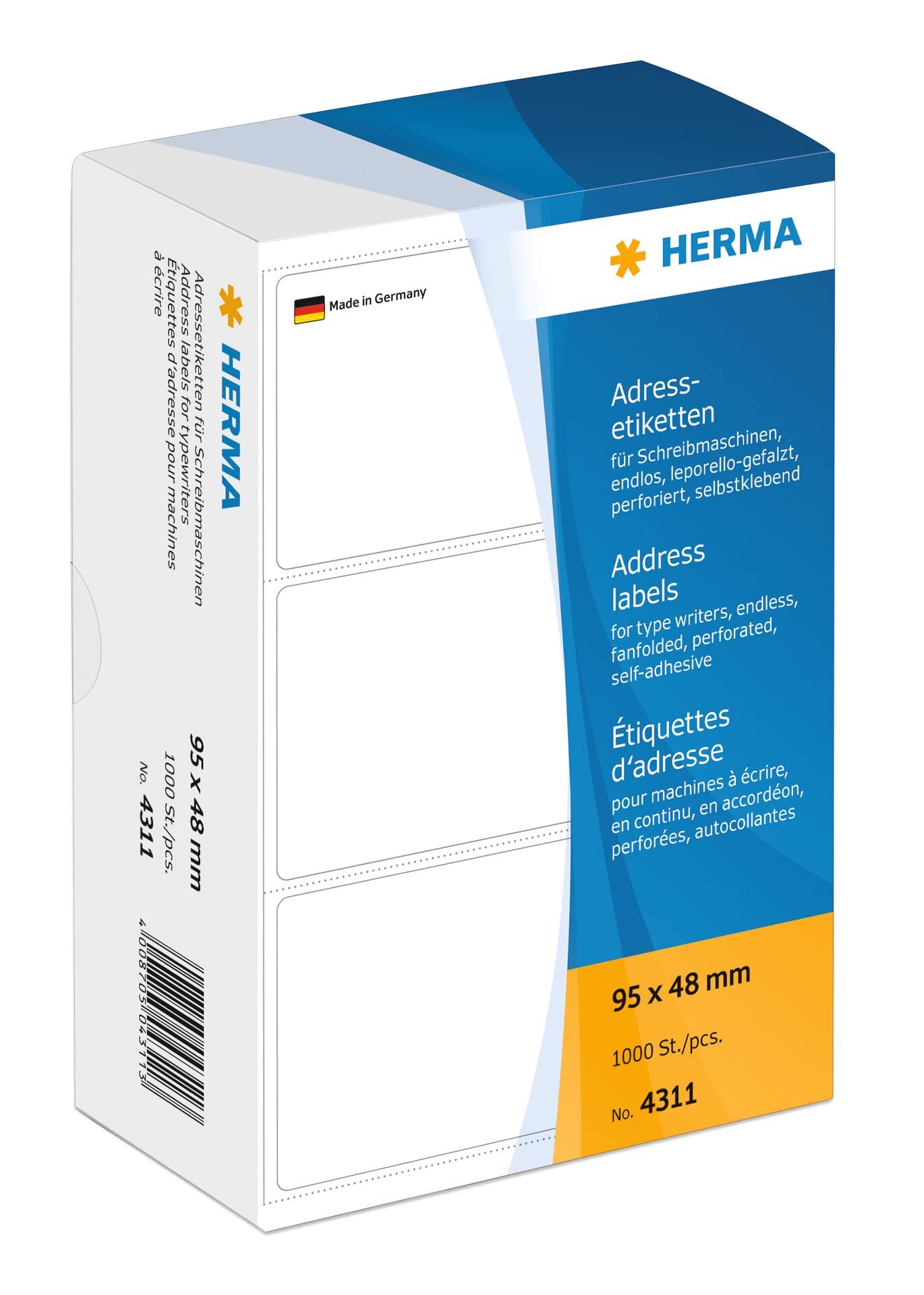 Herma 95 x 48 mm Paper Matt Address Labels - White (Pack of 1000)