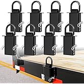 FAHKNS 8 Pack Stake Pocket D Ring, 18000lbs Heavy Duty Removable D-Ring Stake Pocket with Hitch Pin, Tie-Down Utility with 4 Adjustable Holes for Trailers and Flatbeds