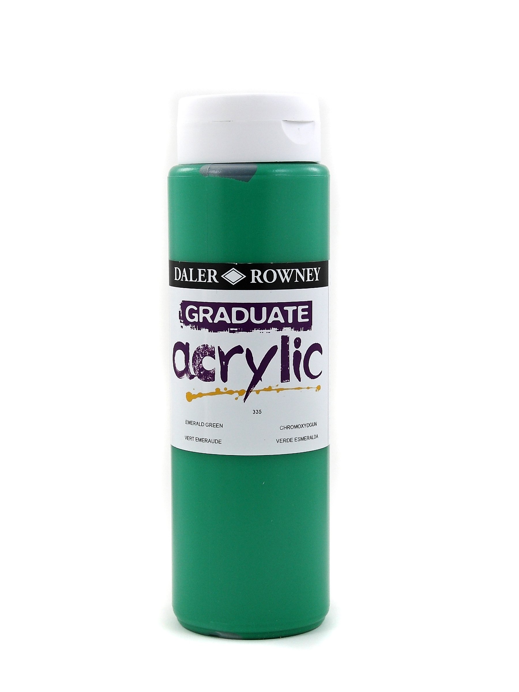 Daler-Rowney Graduate Acrylic Paint, Plastic Bottle, 16.91oz - 500 ml, Emerald Green