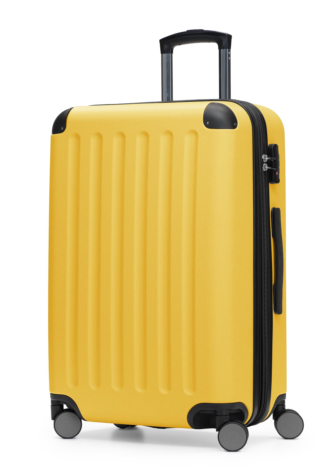 HAUPTSTADTKOFFER - Spree - Luggage Suitcase Hardside Spinner Trolley Expandable 65 cm TSA, Yellow