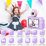 ARNSSIEN Kids Camera Toy 2.4in IPS 180° Flip Lens 32GB TF Card 1080P view 2