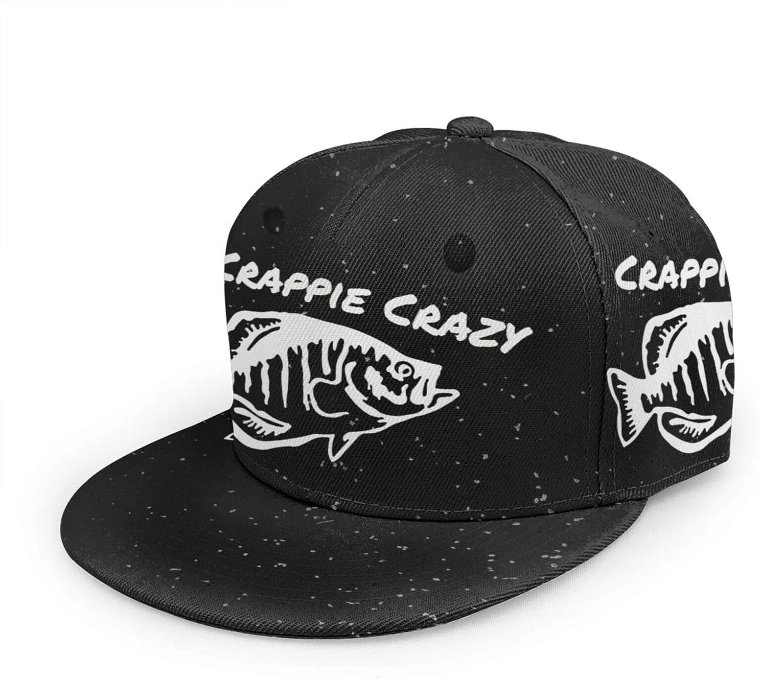 Crappie Crazy Fish Fishing Men's and Women's Baseball Caps