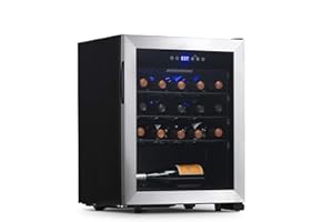 NewAir Wine Cooler and Refrigerator | 23 Bottle Capacity | Freestanding/Built-in Countertop Wine Cellar in Stainless Steel with UV Protected Glass Door