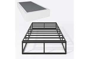 SHLAND Twin Box Spring 9 Inch High Profile Metal Frame Mattress Foundation,Twin Size Box Spring with Fabric Cover, Easy Assembly, Noise Free