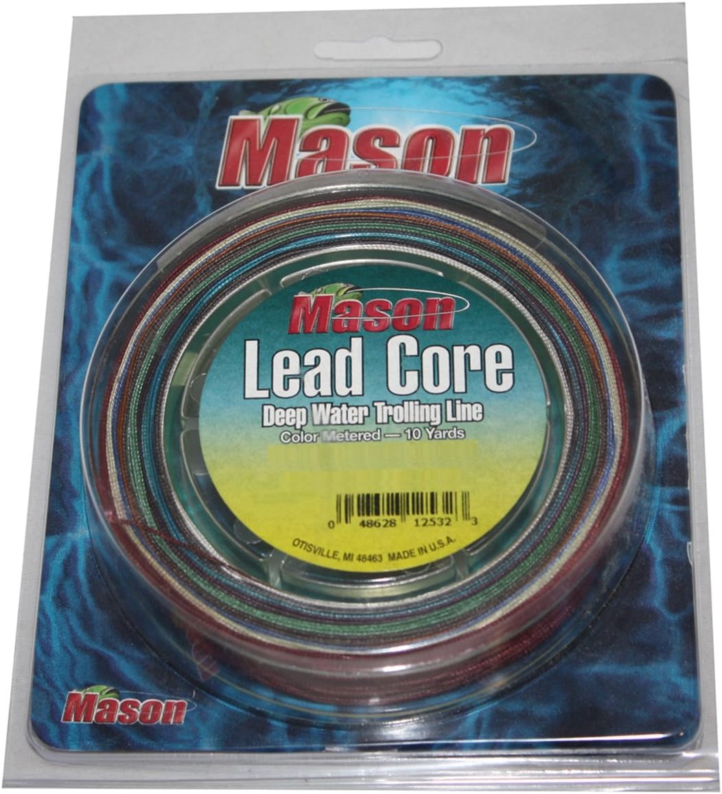 Mason Lead Core Trolling Braided Fishing Line, 18Pound Lead Core And Wire