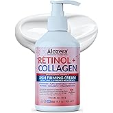 Alozera Skin Firming Retinol Collagen Face & Body Lotion with Stem Cells for Aging Skin and Wrinkles, Non-Greasy, Lightweight Moisturizer, Fragrance-Free, 16.9 oz