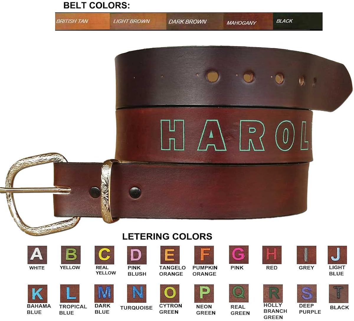 custom engraved belt