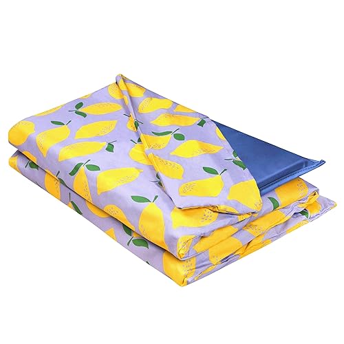 Wildkin Kids Microfiber Nap Mat Cover – Soft, Durable & Fits 1.5" Vinyl Sleep Mats (Lilac Lemonade)