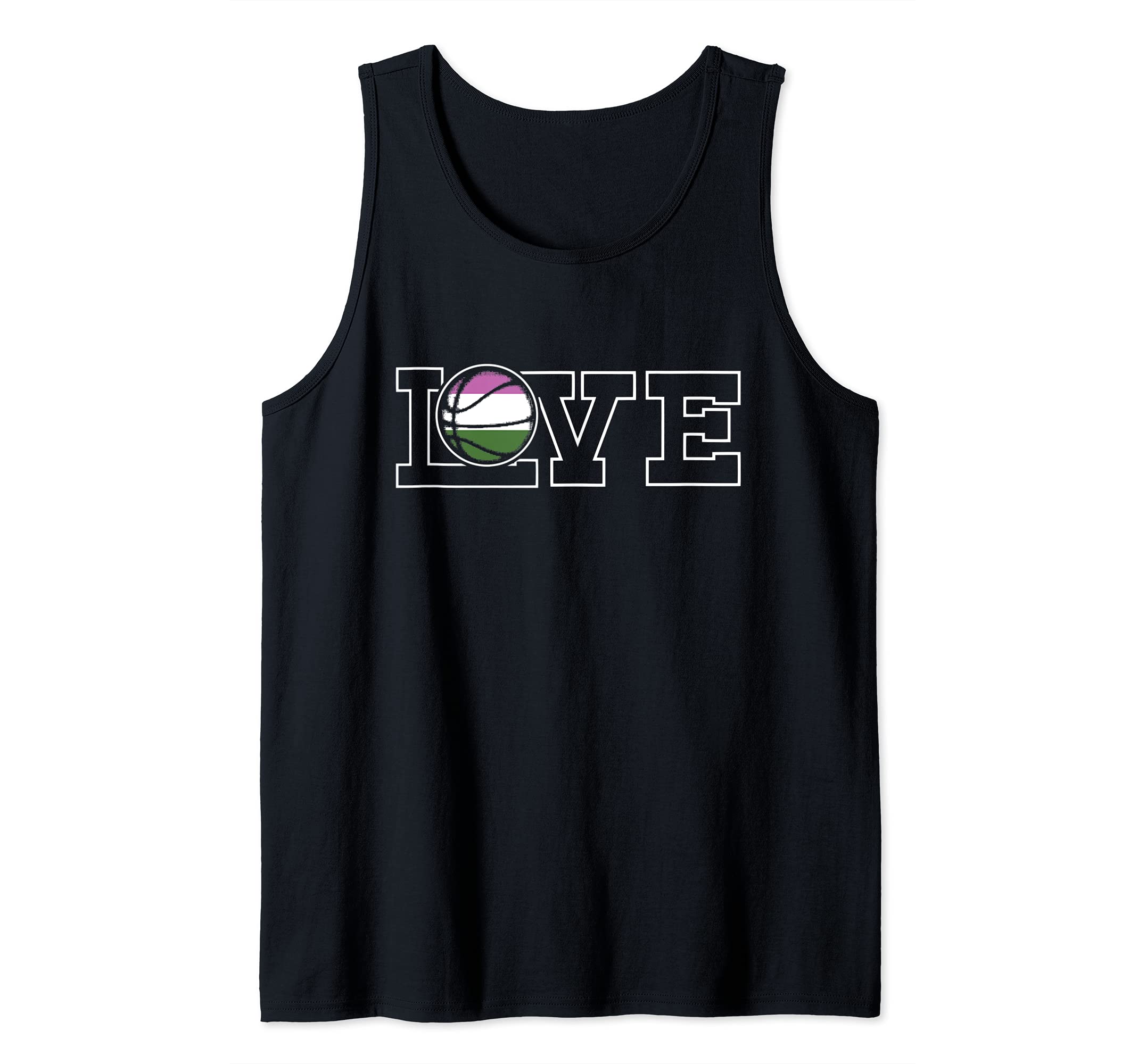 Love Basketball LGBT-Q Gender-queer Pride Sport Fan Ally Tank Top