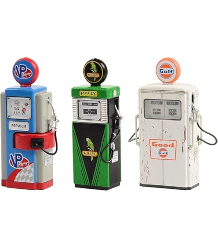 Amazon.com: Vintage Gas Pump Set of 3 Pumps Series 12 1/18