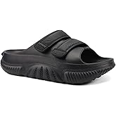 COFACE Mens Recovery Sandals Orthopedic Walking Slides for Men Adjustable Thick Cushioned Orthotic Man Plantar Fasciitis Comfort Casual Outdoor Size 7-15