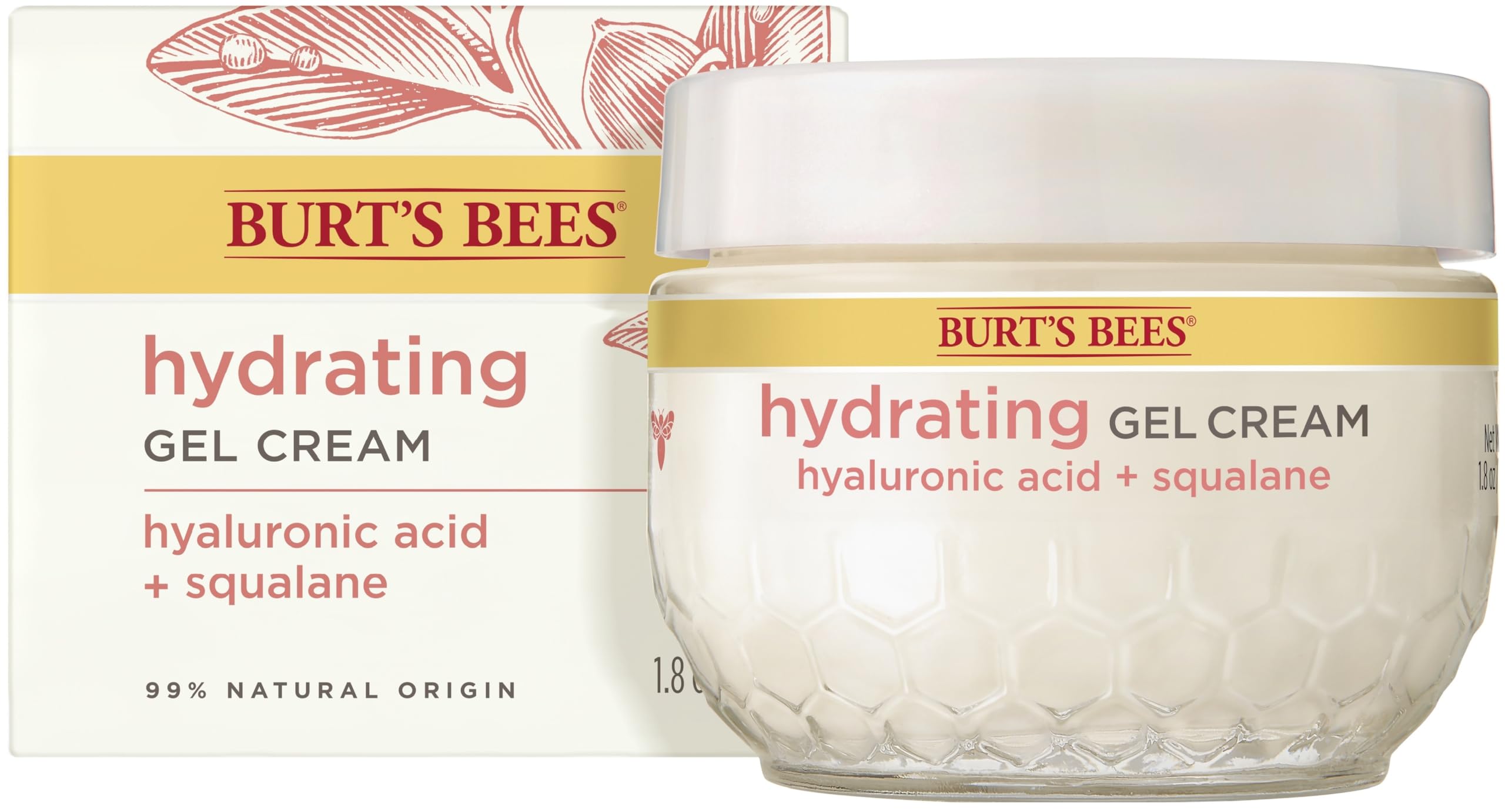 Burts Bees Truly Glowing Gel Cream for Unisex 1.8 oz Cream, White