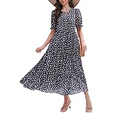 Ann Darling 2026 Women’s Floral Dress Casual Tiered Flowy A-Line Summer Dress with Pockets