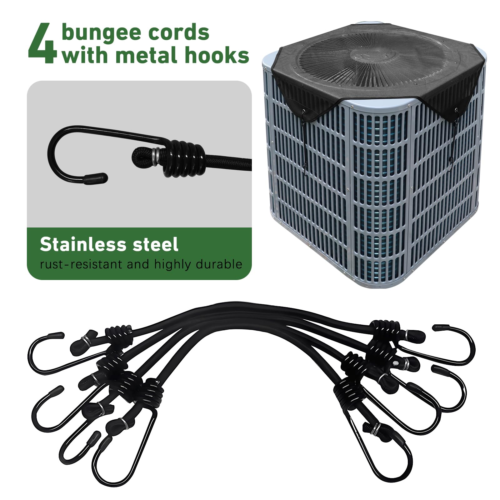 36x36 Central Air conditioner Covers for Outside, Larger Mesh AC Unit Covers Outdoor - Top Universal Defender