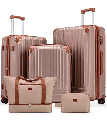 Amazon.com | Merax Luggage Sets 4 Piece with Cosmetic Case TSA
