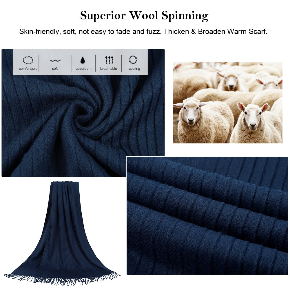 VBIGER Bufanda de Invierno de largo Oversize Caliente Bufanda Wrap para hombre y mujer