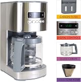 Kenmore Koolatron 12-Cup Drip Coffee Maker 1.8L Glass Pot Digital Timer view 2