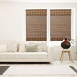 THY COLLECTIBLES Cordless Bamboo Roman Window Blind