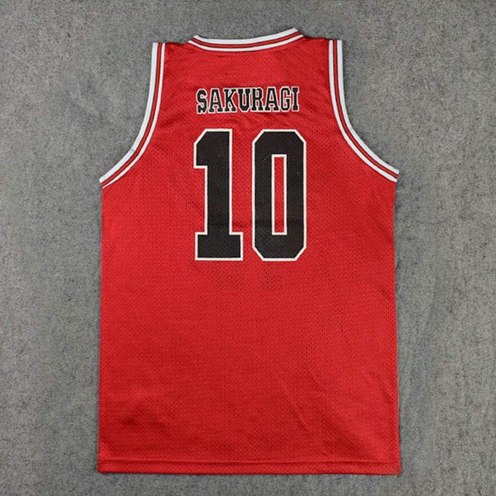 LVLO SLAM DUNK Basketball Shirt Training Wear，Hanamichi Sakuragi #10 Sakuragi Shohoku，Breathable Fabric