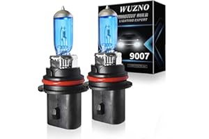 WUZNO 9007 Halogen Headlight Bulb 12V 65/55W HB5 White 5000K Lights Headlamp Bright