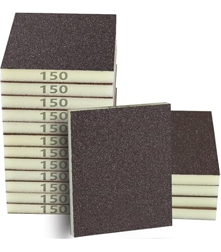 Pack De 6 Esponjas De Lija Reutilizables - Grano 220, Para Lijar Y Pulir Madera, Metal, Acero Inoxidable