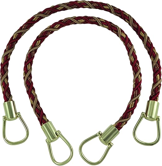 Amazon Com Pair Of Elegant Burgundy Taupe Curtain Drapery Rope