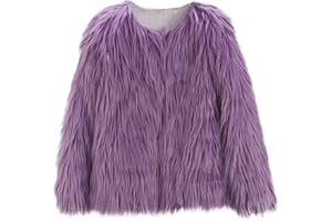 ZHICHUANG Girls Faux-Fur Jacket Coat Winter Snowday Thick Warm Fashion Cool Clothes 2-10 Years