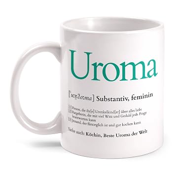 Fashionalarm Tasse Definition Uroma Beidseitig Bedruckt Mit