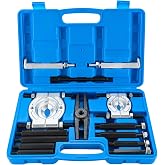 DASBET 14PCS Bearing Puller Set 5 Ton Capacity Bearing Splitter Tool Kit | Bearing Separator Wheel Hub Axle Puller Set Pinion Wheel Bearing Removal Kit with 2" and 3" Jaws Heavy Duty
