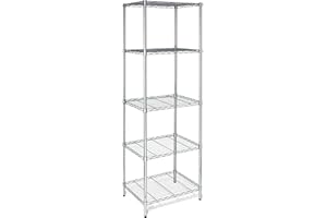 Honey-Can-Do SHF-01054 5-tier chrome shelving unit, 250 lbs