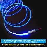 PATIKIL 4mm 1m PMMA Side Glow Fiber Optic Cable Kit Blue LED Illuminator 12V view 5
