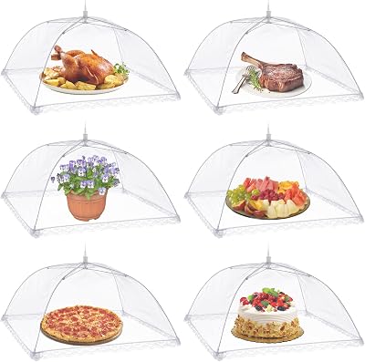 Vintoney 17 Inch Mesh Pop Up Food Covers 6 Pack - Outdoor Picnic Tent
