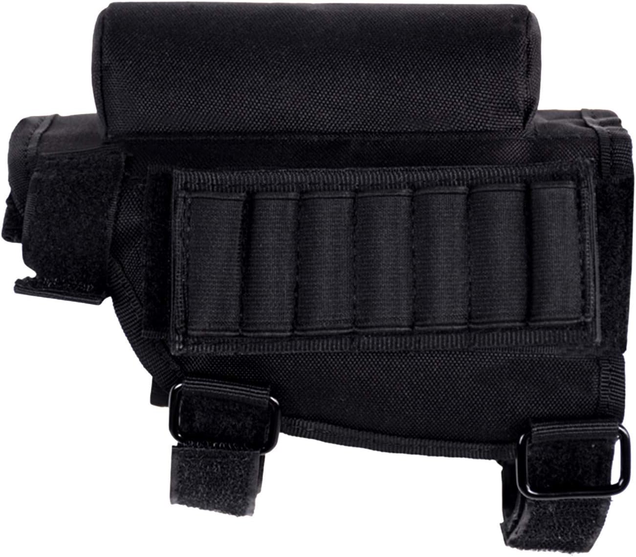 EVNNO Rifle Ammo Holder, Rifle Buttstock, Adjustable Tactical Cheek Rest Pad Ammo Pouch with 7 Shells Holder for .308 or. 300 Winmag Hunting Shooting. : Sports & Outdoors