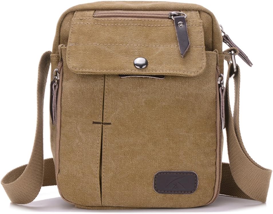 Fancybag - Man Unisex Female Mini Shoulder Bag Crossbody Canvas Bag Shoulder Bag Mutil Pockets Design