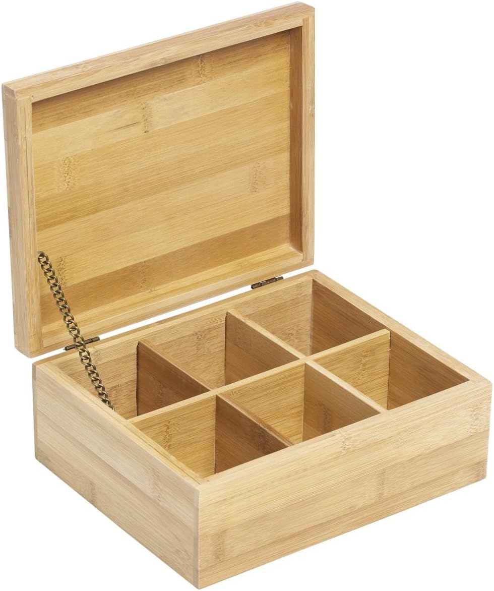 Maxi Mondo Tea Chest - Bamboo - 6 compartments