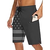 MIVEI 22" Men's Board Shorts Swimwear No Mesh Lining - Long Swim Trunks Surf Shorts Bathing Suit with Zipper Pocket UPF50+