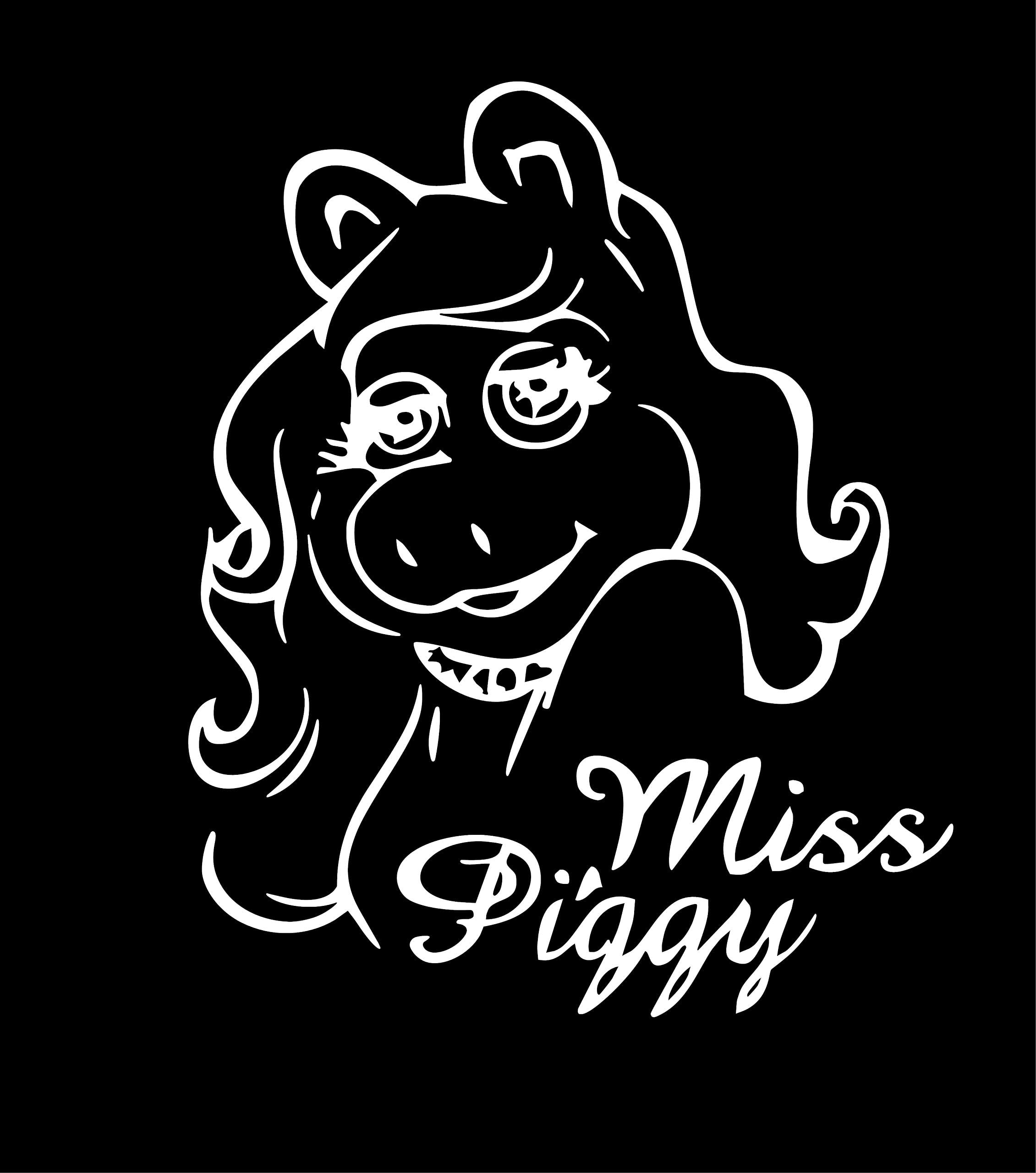 Muppet Babies Miss Piggy Disney Vinyl Decal Sticker for car Laptop Wall (White)