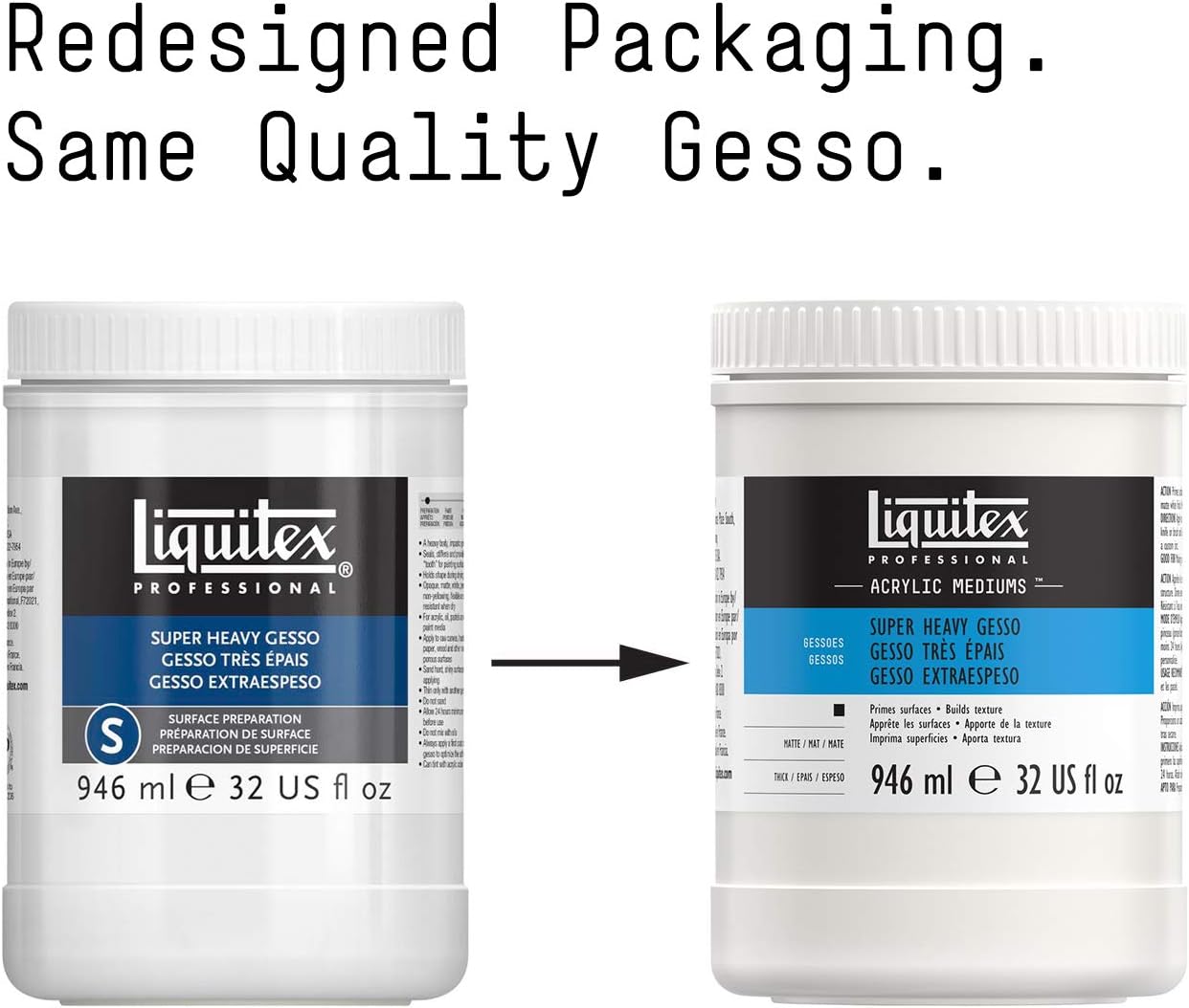 Liquitex Professional Super Heavy Gesso Surface Prep Medium, 946 ml,Beige, 946 ml (Pack of 1) - Image 3