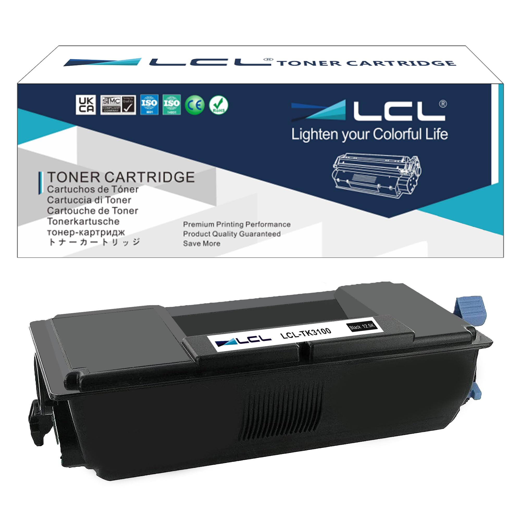 LCL Compatible Toner Cartridge TK3100K TK3100 TK-3100 1T02MS0NL0 12500Pages (1Black) Replacement for Kyocera ECOSYS FS-2100D FS-2100DN FS-4100DN FS-4200DN FS-4300DN M3040DN M3540DN
