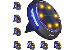 Ansody Solar Ground Lights, Upgraded 10LED IP65 Waterproof Outdoor Garden Lights 14Hrs Extra Long Time Lighting Landscape Lights for Patio Pathway Driveway Lawn Yard (8 Pack)