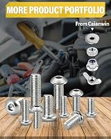 Caianwin M5 x 16mm Bolts 100Pcs Hex Socket Button Head 304 Stainless Steel view 4