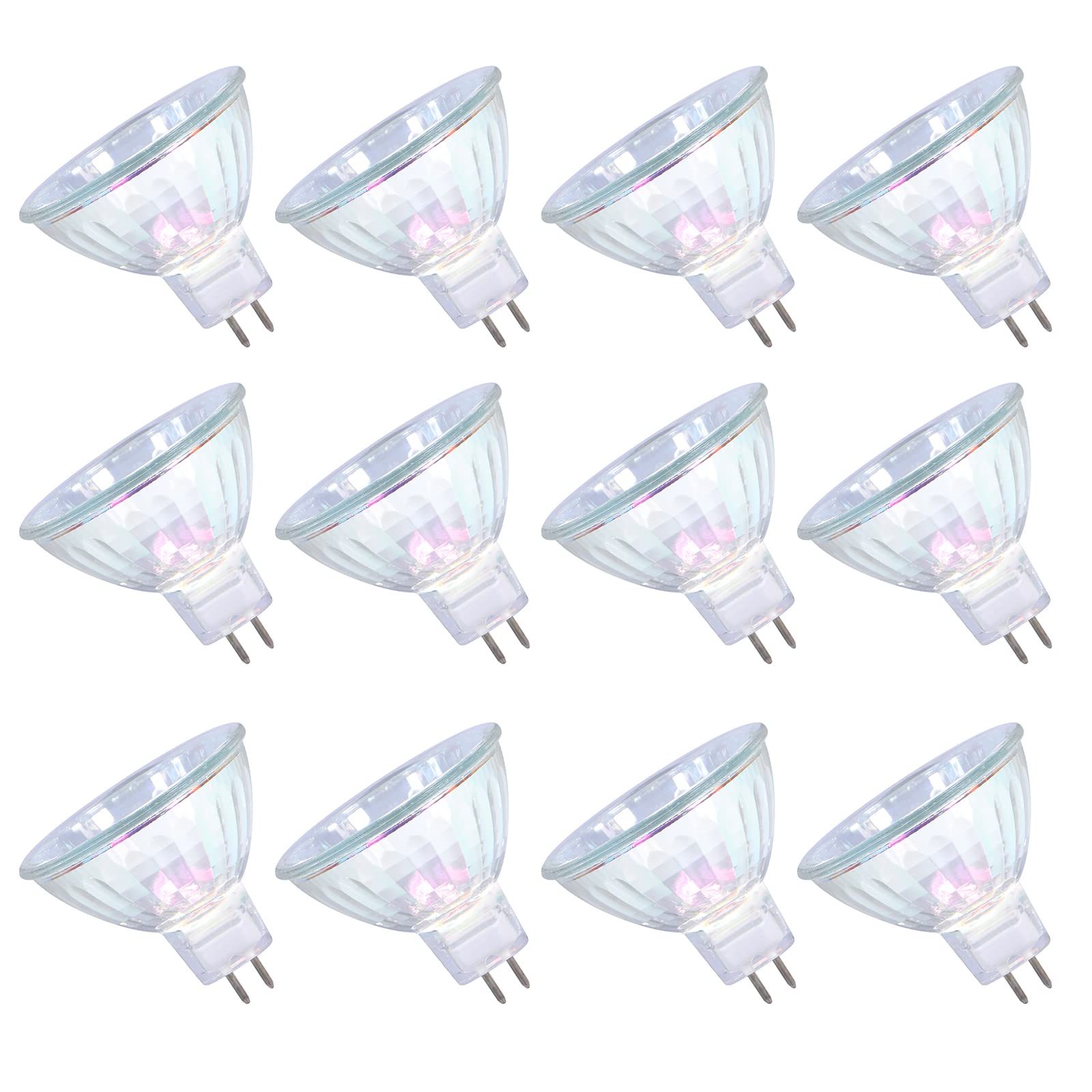 GMY MR16 Halogen Light Bulb 35W 12V, GU5.3 Base, 430lm, Warm White, Dimmable, Pack of 12